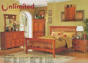 Sara Oak Bedroom Set - Click for details